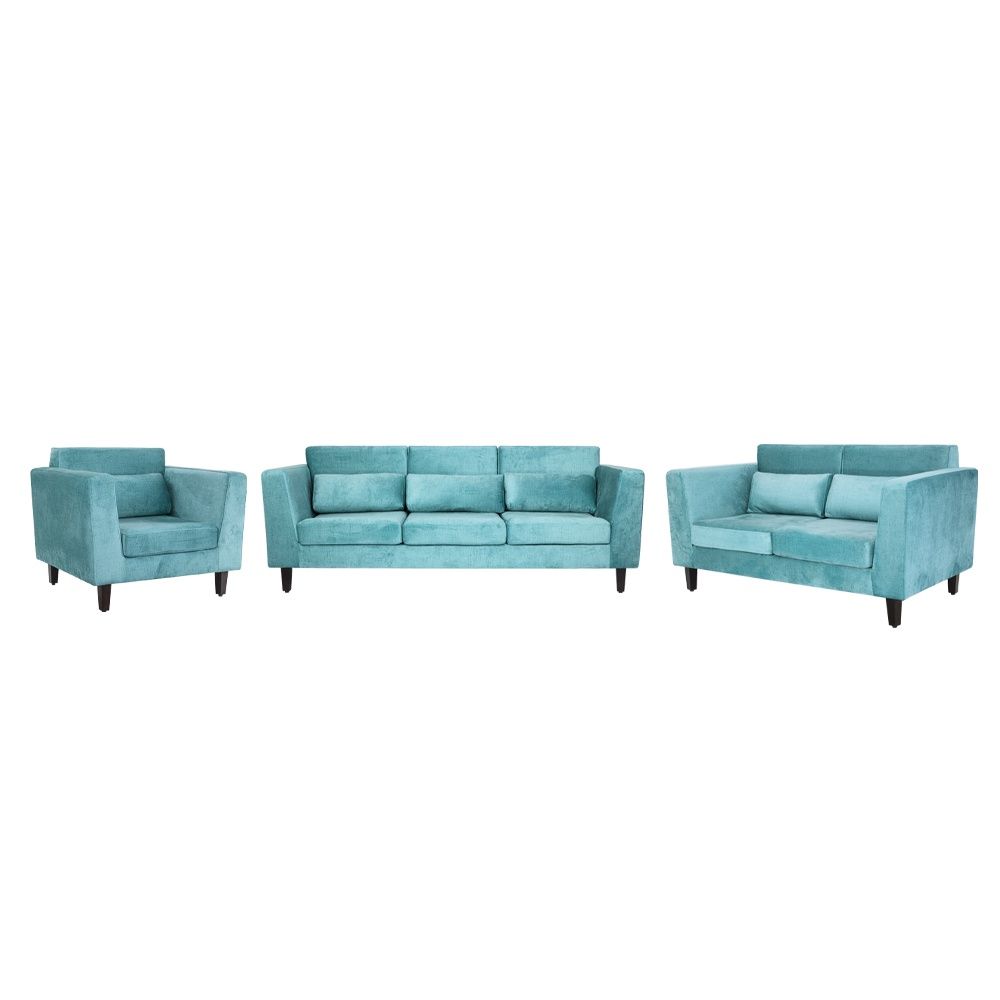 SnoozePro Plus Sofa Set - (3+2+1) Reflection Aqua Blue